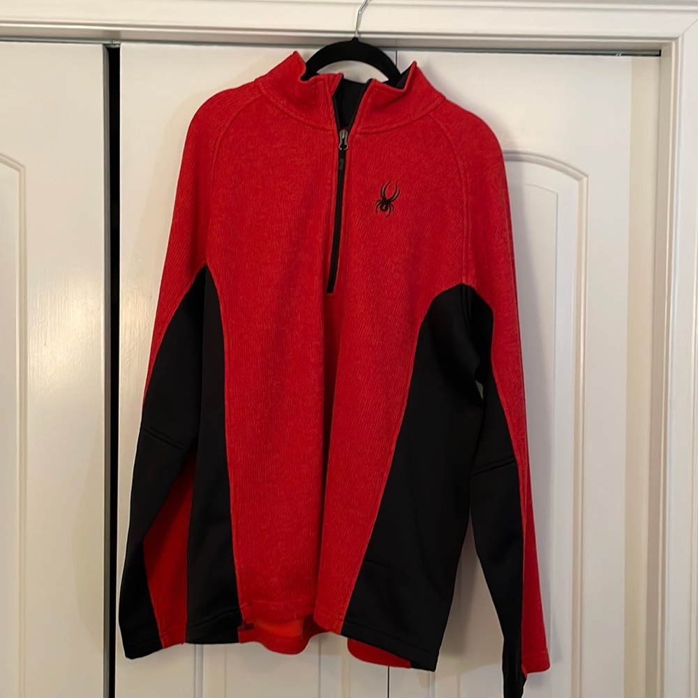 Spyder heavy knit jacket quarter zip Men’s size L
